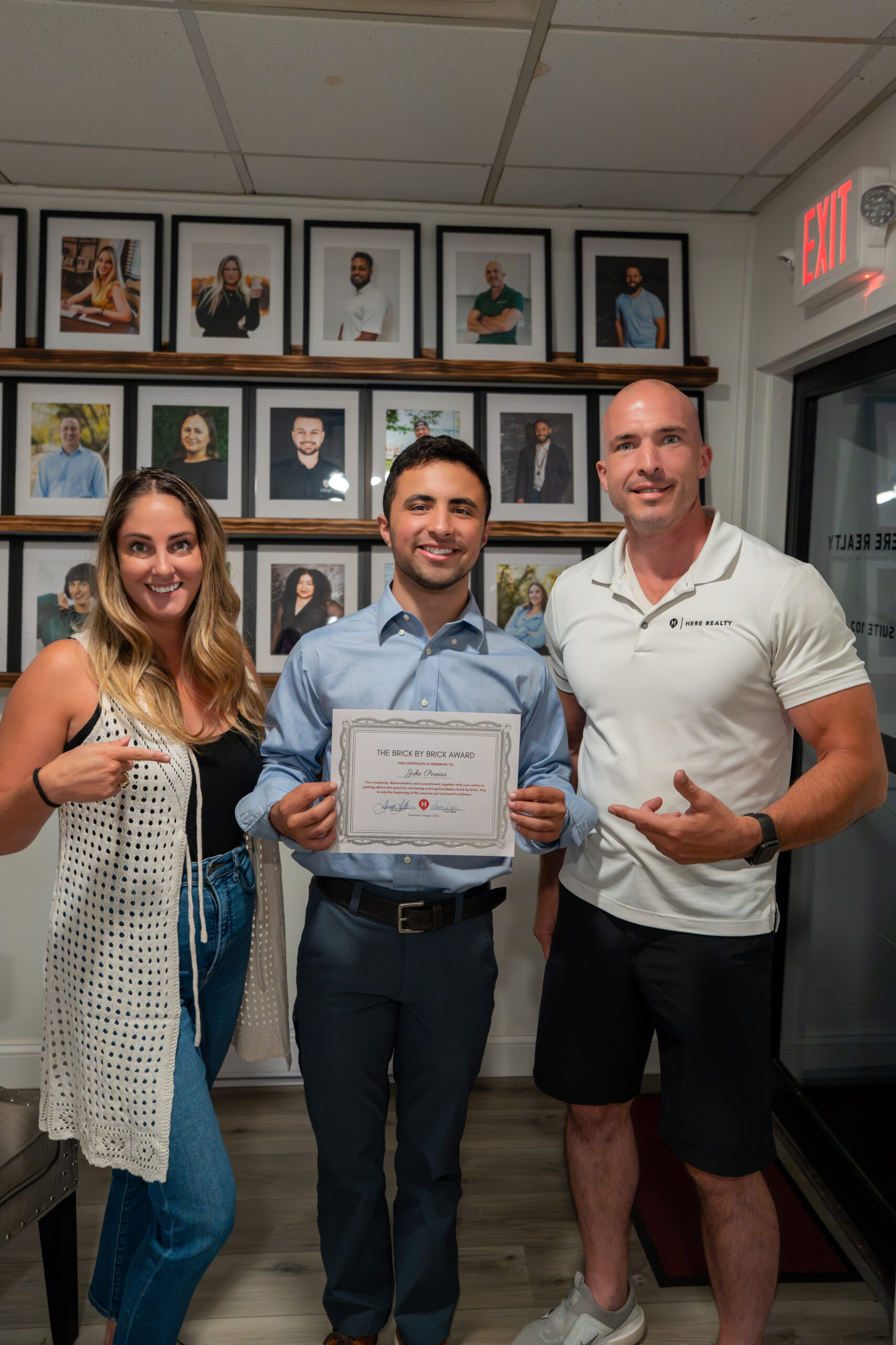 Here Realty agent presenting to clients